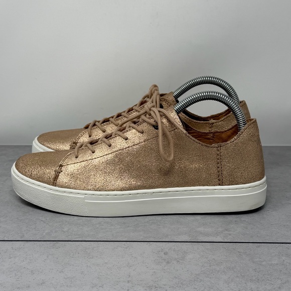 Toms Shoes - Toms Women's Lennox Rose Gold Leather Lace Up Sneaker Size 9